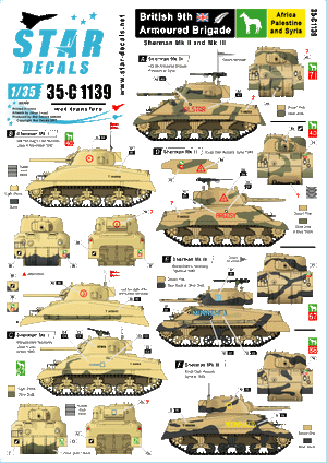 Star Decals 35-C1139 British 9th Armoured Brigade 1/35