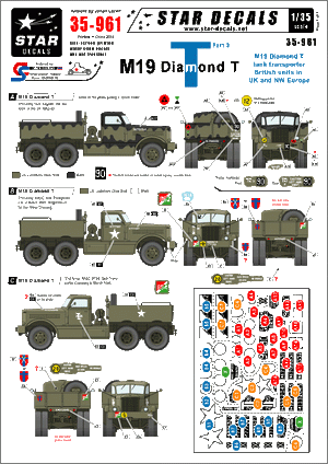 Star Decals 35-961 Transporteur de chars M19 Diamond n° 2 1/35