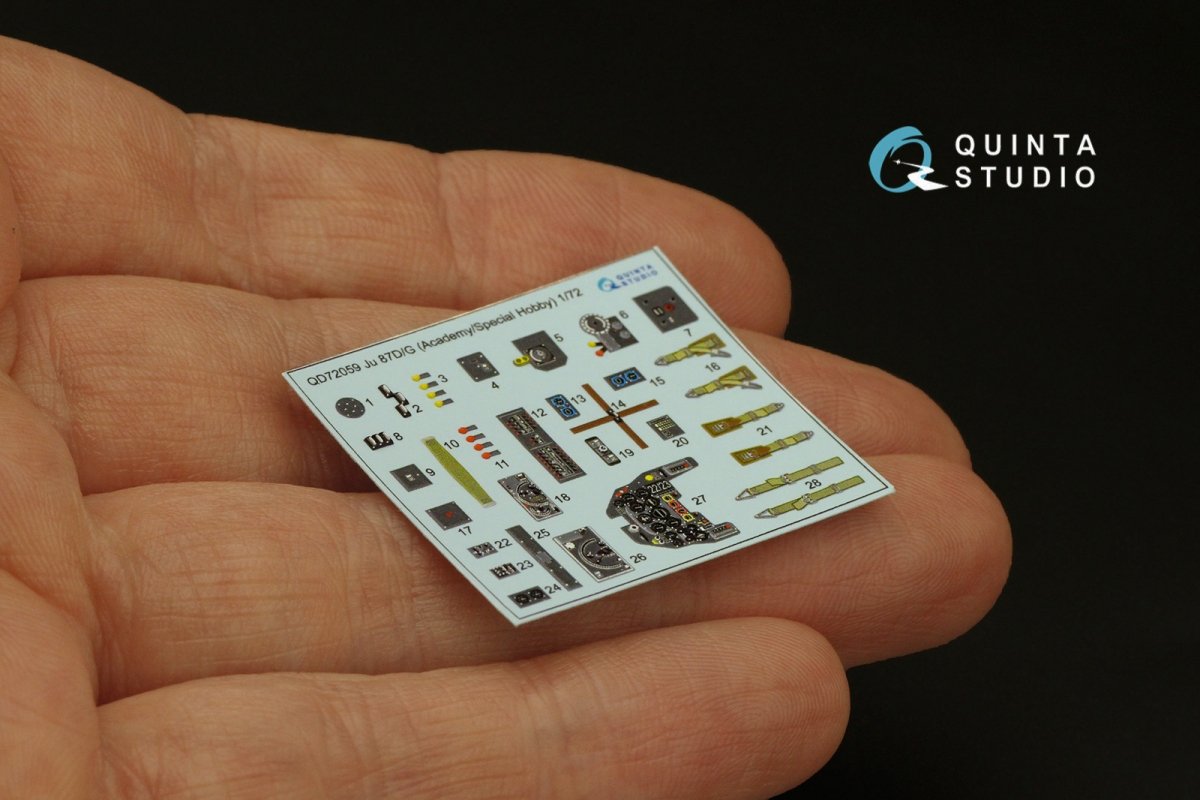 Quinta Studio QD72059 Ju 87 D/G 3D-Printed &amp;amp; coloured Interior on decal paper (Academy/Special Hobby) 1/72 – imagen 10
