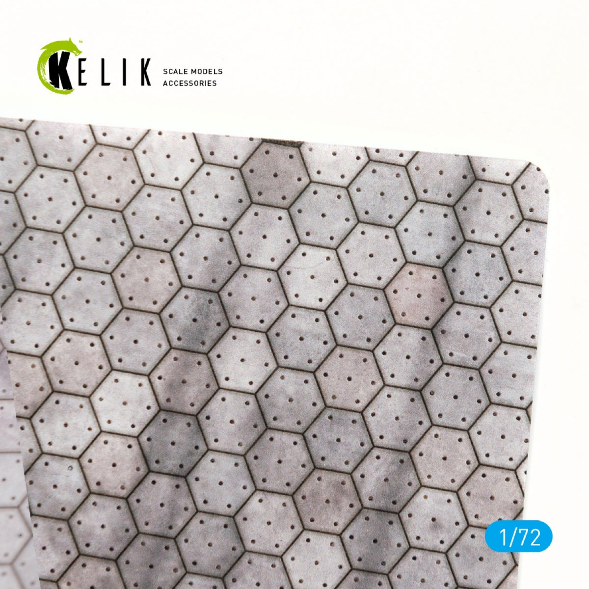 KELIK KS72017 SWISS HEXAGONAL CONCRETE PARKING PLACE BASE - ACRYLIC 3 MM (280 X 180 MM) 1/72 – Bild 3