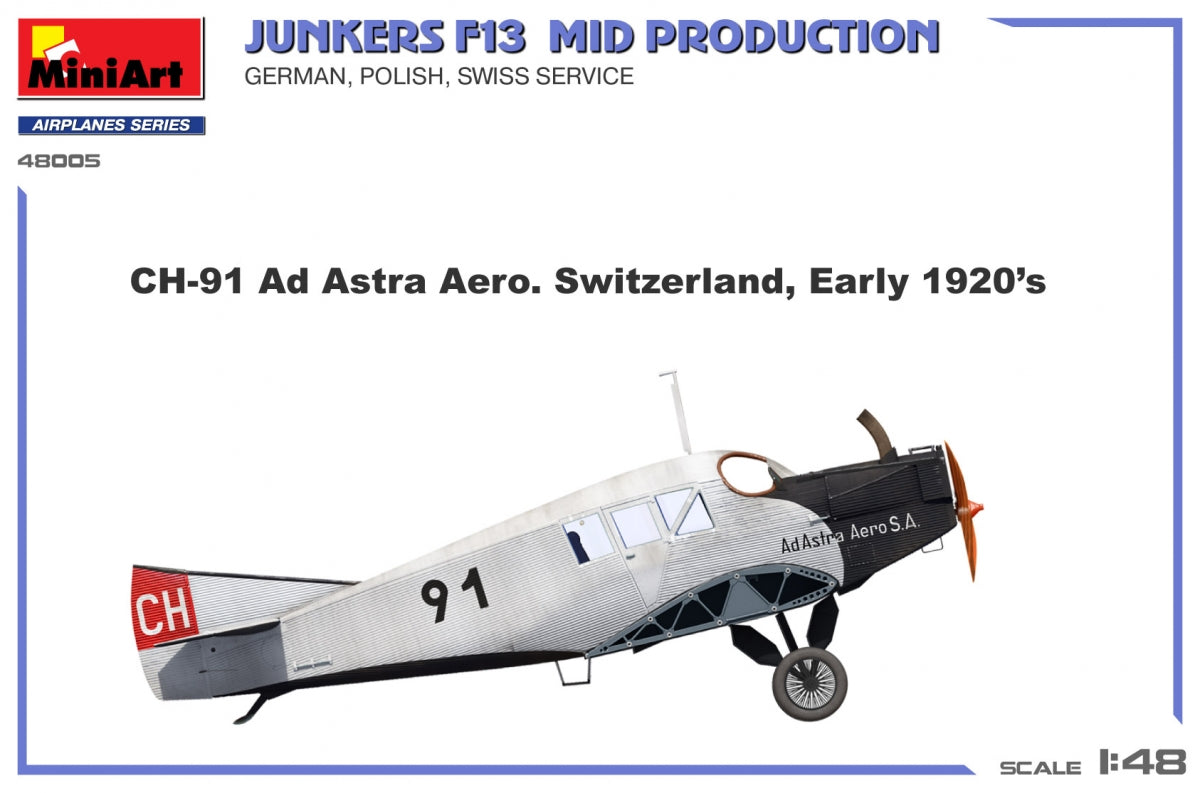 MiniArt 48005 Junkers F13. Mid Prod. German, Polish, Swiss Service 1/48 – imagen 9
