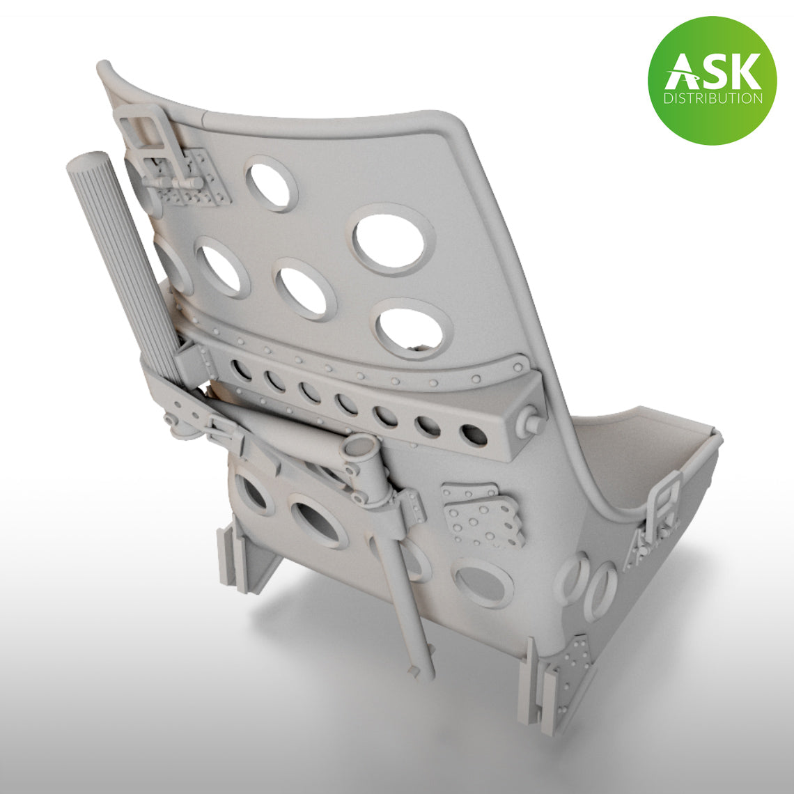 Art Scale Kit A48030 A6M Zero Seat Early with Starting Handle - ASK 3D Print 1/48 – immagine 2