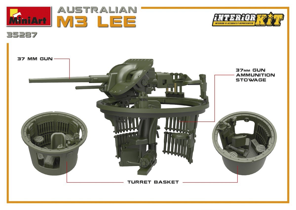 MiniArt 35287 AUSTRALIAN M3 LEE. INTERIOR KIT 1/35 – image 4