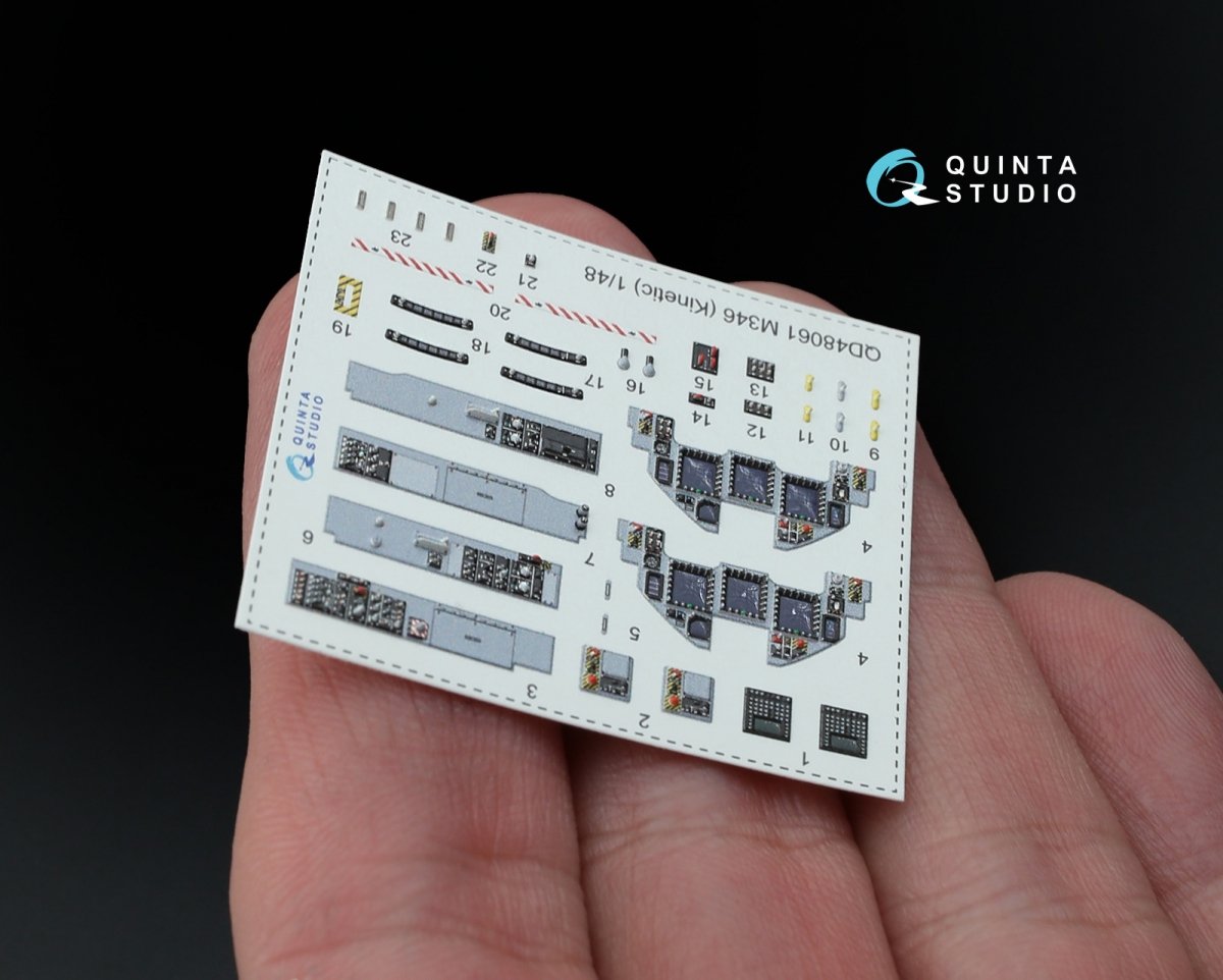 Quinta Studio QD48061 M346 Master 3D-Printed &amp;amp; coloured Interior on decal paper (for Kinetic kit) 1/48 – zdjęcie 2