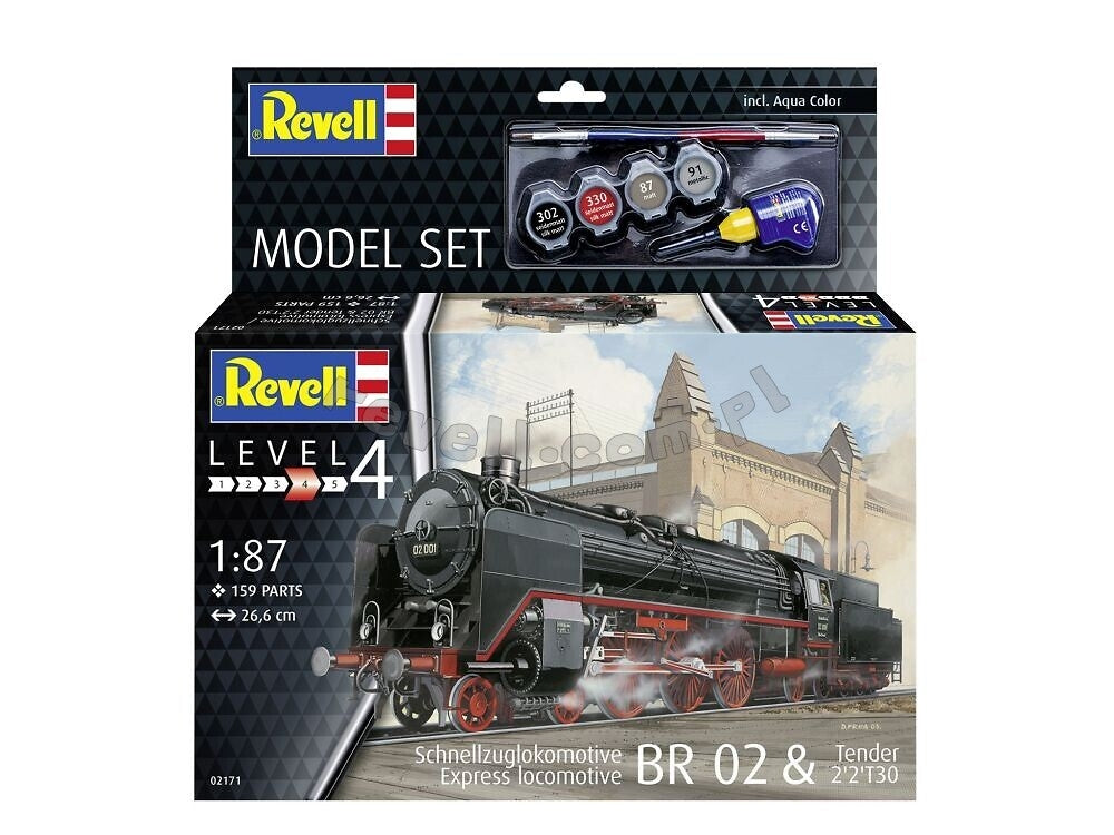 Revell 62171 Express locomotive BR 02 - Tender 2'2'T30 Model Set (H0) 1/87