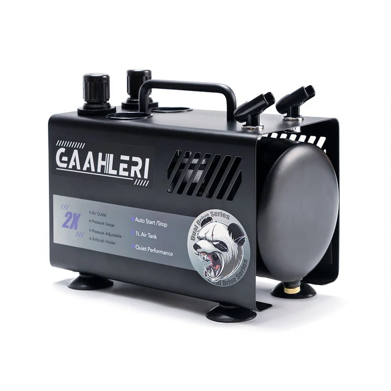 Gaahleri 43127 Dual Drive Series Airbrush Kit Compressor GT-918 – zdjęcie 2
