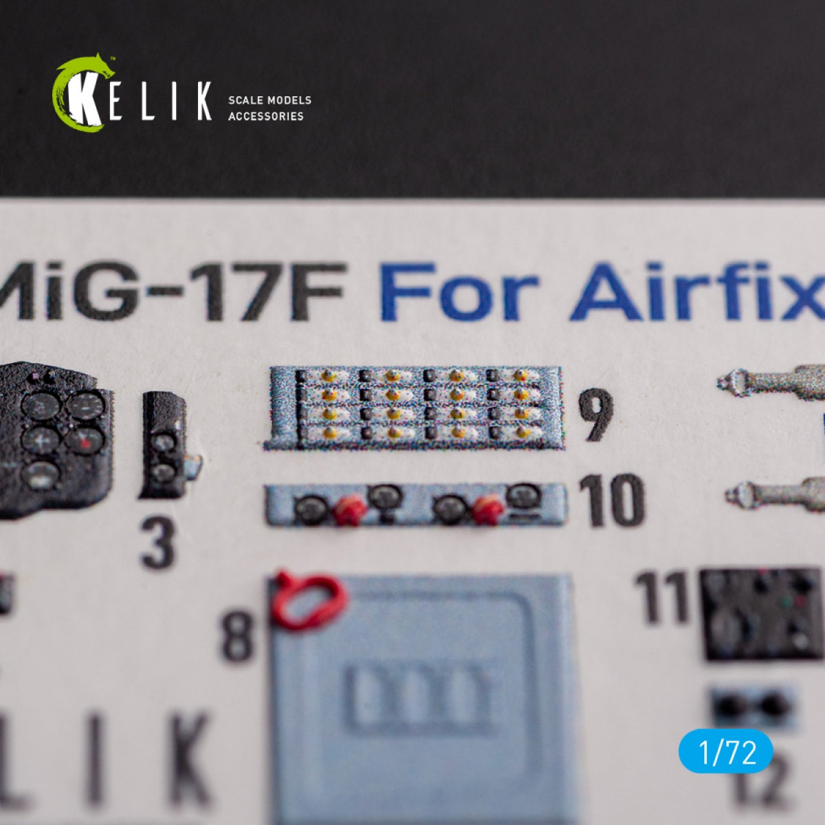 KELIK K72139 Mig-17 Fresco (Shenyang J5) - interior 3D decals for Airfix kit 1/72 – Bild 3