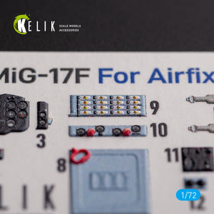 KELIK K72139 Mig-17 Fresco (Shenyang J5) - interior 3D decals for Airfix kit 1/72 – Bild 3