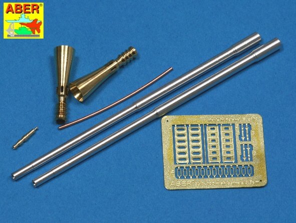 Aber 35L-100 Set of 5,5cm Rheinmetall Geraet 58 barrels for German E-50 Flakpanzer 1/35