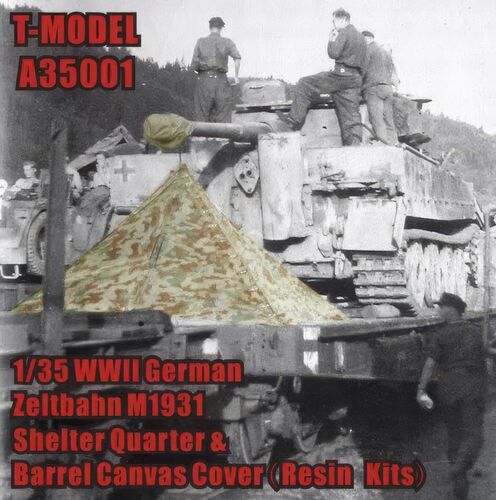 T-Model A35001 WWII A35001 M1931 Shelter Quarter & Barrel Canvas Cover 1/35