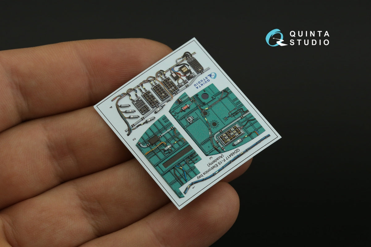 Quinta Studio QD48417 F-15C Eletronics bay 3D-Printed coloured Interior on decal paper (Academy) 1/48 – immagine 2