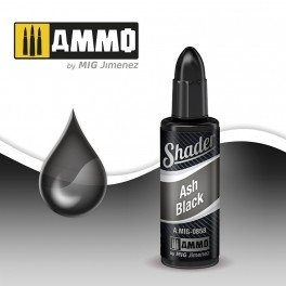 Ammo de Mig Jimenez A.MIG 0858 ASH BLACK SHADER 10ML