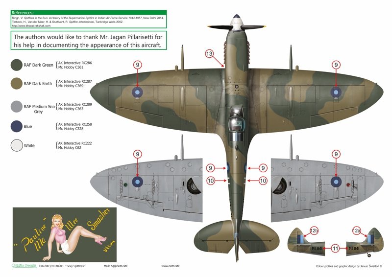 Décalcomanies Exito ED48003 Sexy Spitfires - Supermarine Spitfire LF Mk Vb - VIII - IXe 1/48 – image 8