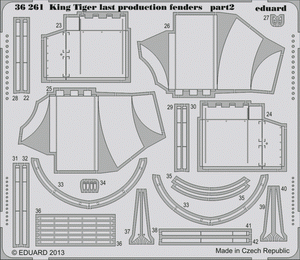 Eduard 36261 King Tiger last production fenders 1/35 Academy