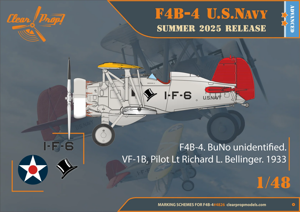 Clear Prop! CP4826 Boeing F4B-4 in US Navy Service 1/48 – immagine 3