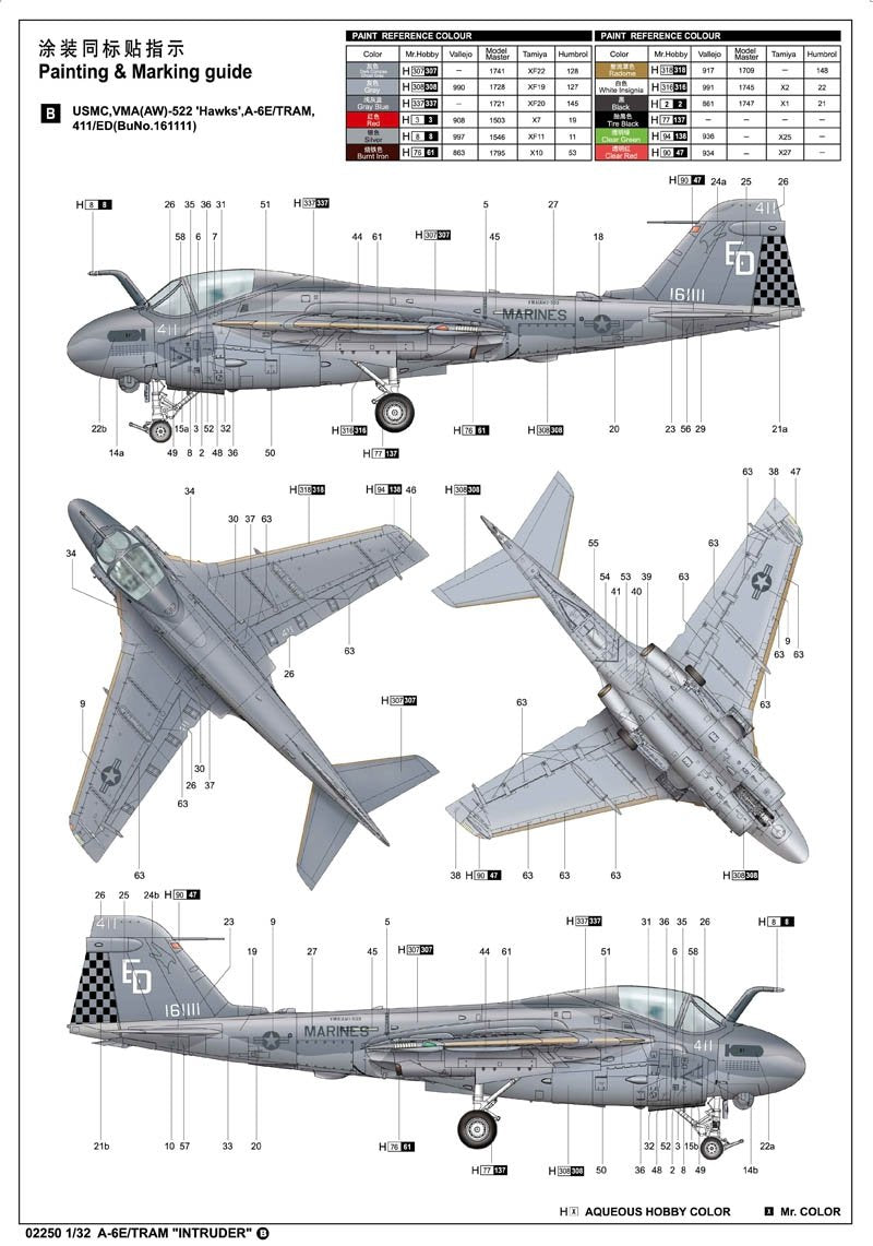 Trumpeter 02250 Grumman A-6E Intruder 1/32 – imagen 2