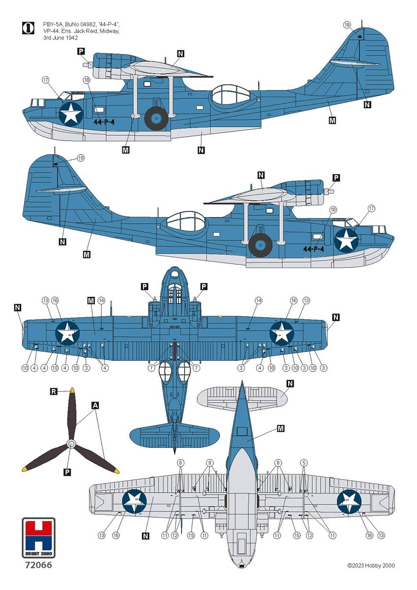 Hobby 2000 72066 Consolidated PBY-5A Catalina PTO ( Academy + CARTOGRAF + MASKI) 1/72 – imagen 4