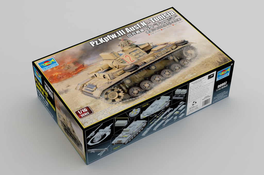 Trumpeter 00957 Pz.Kpfw.III Ausf.N Tunisia 1/16 – Bild 2