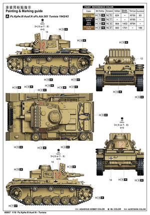 Trumpeter 00957 Pz.Kpfw.III Ausf.N Tunisia 1/16 – Bild 4