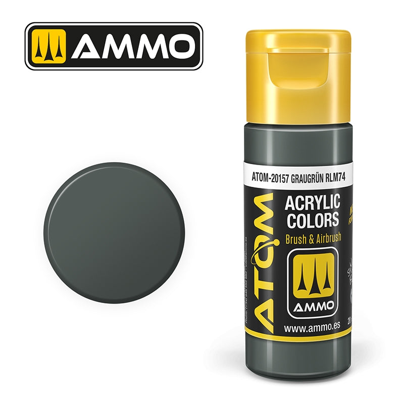 MUNITIONS de Mig Jimenez 20157 ATOM COLOR Graugrün RLM74 20ml