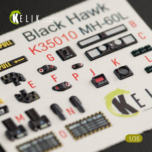 KELIK K35010 MH-60L BLACK HAWK INTERIOR 3D DECALS FOR KITTY HAWK KIT 1/35 – imagen 8