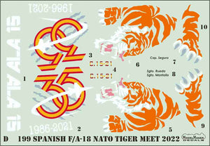 ModelMaker Decals D48199 Spanish F/A-18 NATO Tiger Meet 2022 1/48 – Bild 3