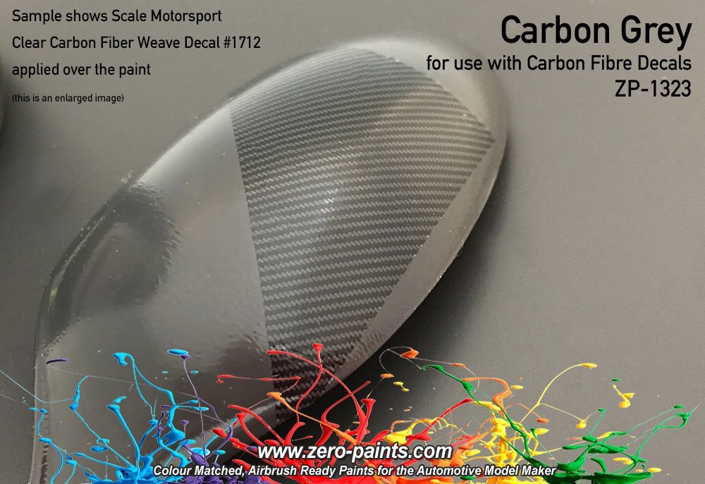 Zero Paints ZP-1323 Carbon Grey (Carbon Fibre Grey) Paint 60ml – immagine 2