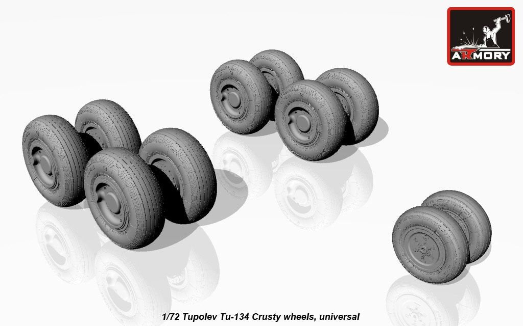 Armory Models AW72042 Tupolev Tu-134 Roues usées 1/72 – image 3