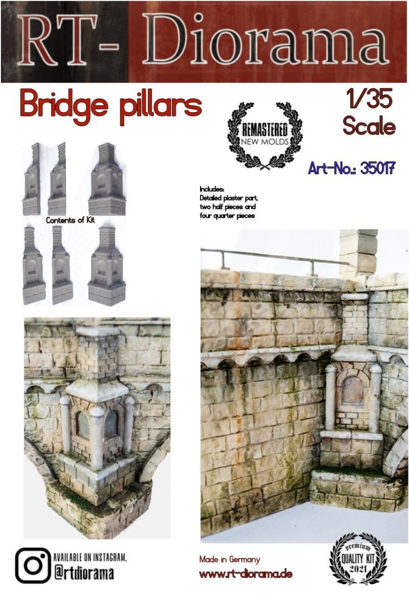 RT-Diorama 35017 Piliers de pont (6 pièces) 1/35