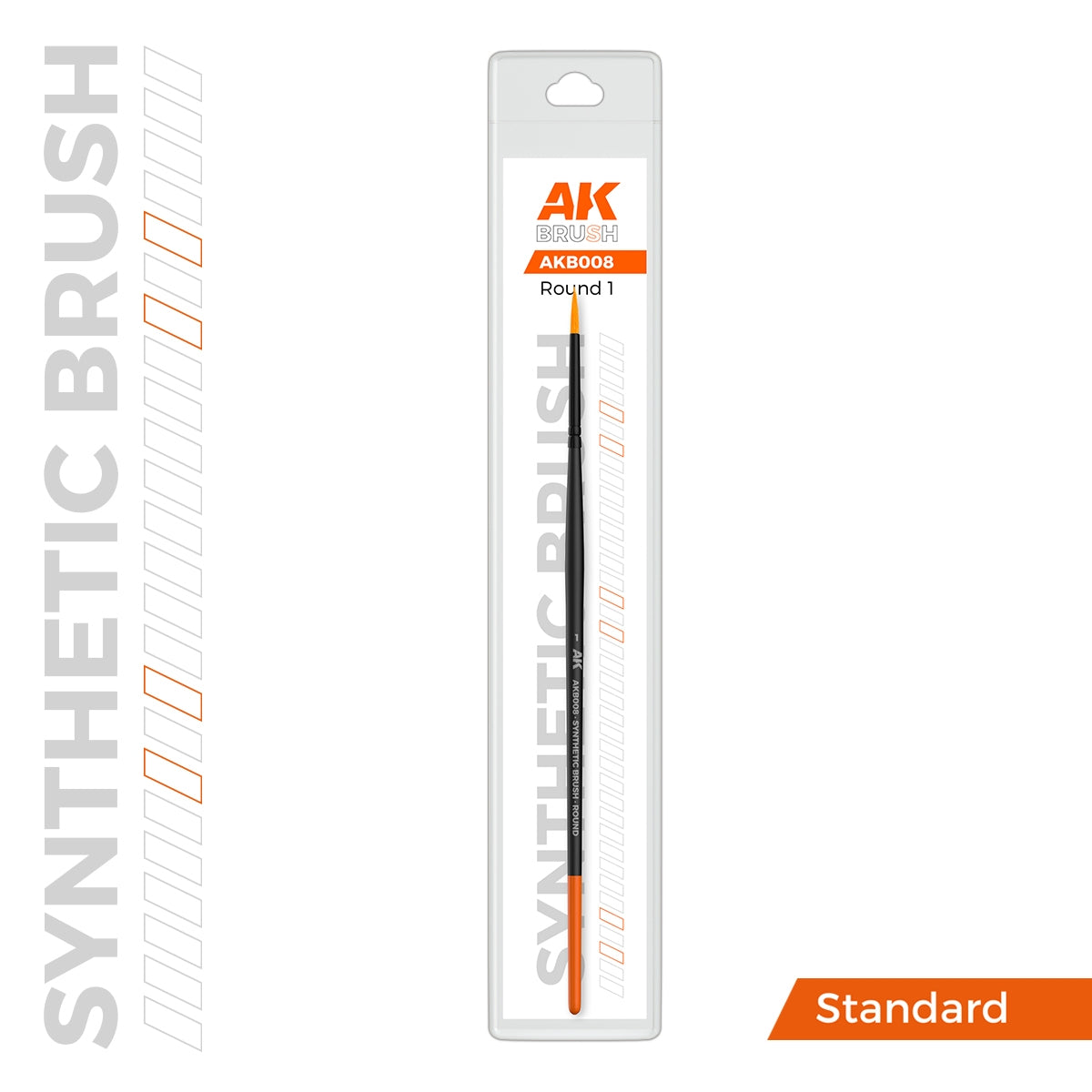 AK Interactive AKB008 AK SYNTHETIC BRUSH – ROUND 1 – imagen 2