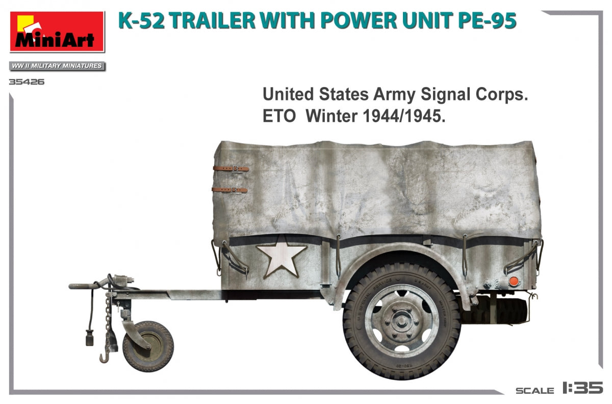 MiniArt 35426 K-52 TRAILER w/POWER UNIT PE-95 1/35 – immagine 8