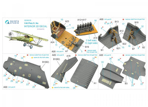 Quinta Studio QD48235 Pfalz D.IIIa 3D-Printed &amp;amp; coloured Interior on decal paper (Eduard) 1/48 – Bild 2