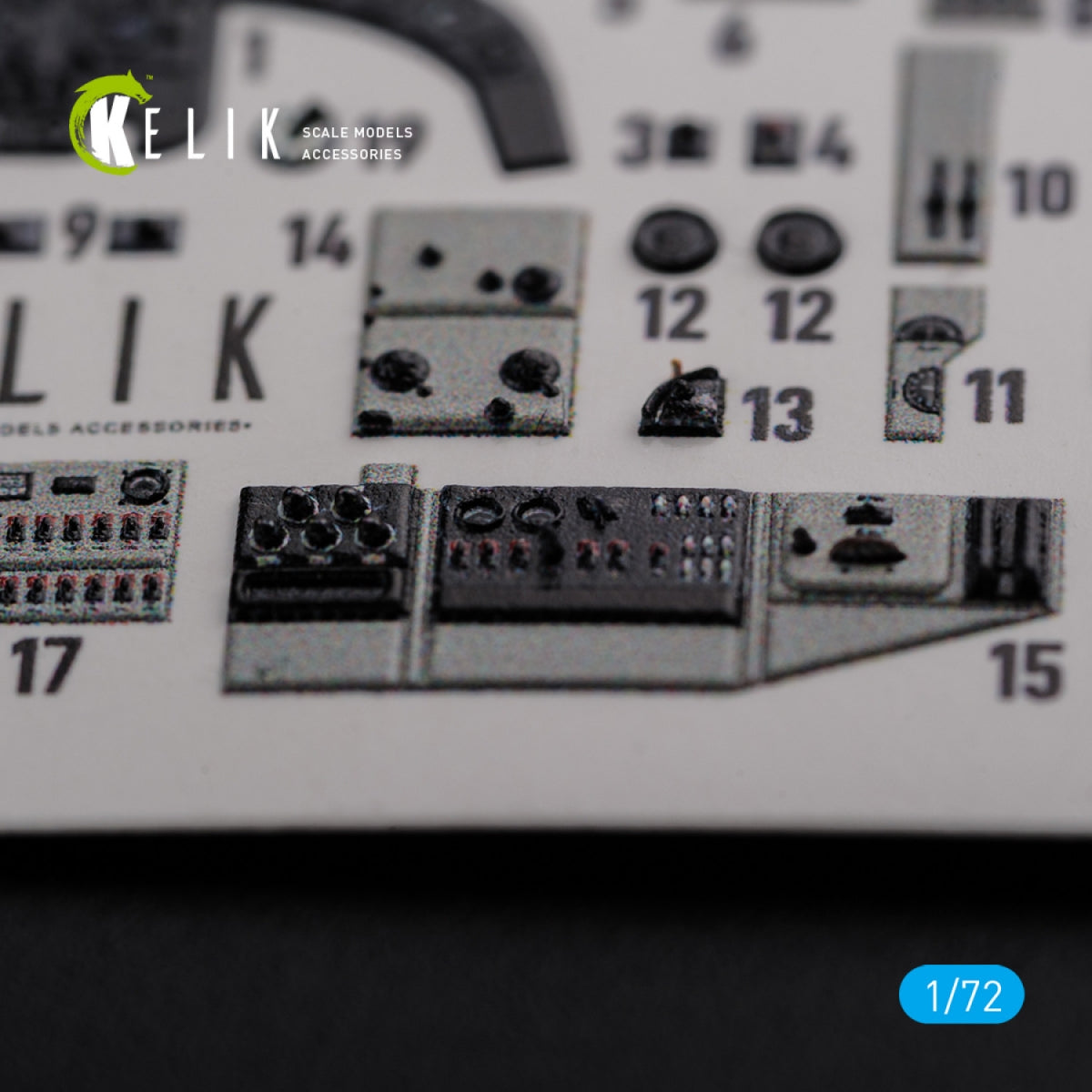 KELIK K72107 KI-21 interior 3D decals for ICM kit 1/72 – zdjęcie 2