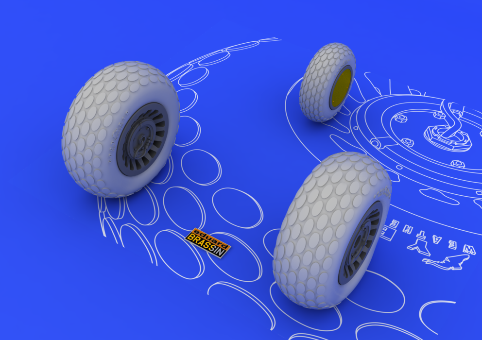 Eduard 648057 P-61 wheels 1/48 (GREAT WALL HOBBY) – imagen 2