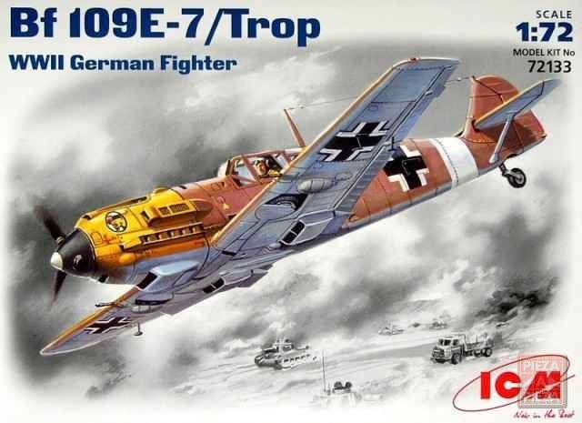 ICM 72133 Bf 109E-7/Trop Chasseur allemand de la Seconde Guerre mondiale (1/72)