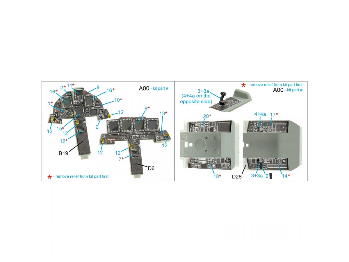 Quinta Studio QDS-48433 F-15I 3D-Printed &amp;amp; coloured Interior on decal paper (Academy) (Small version) 1/48 – Bild 2