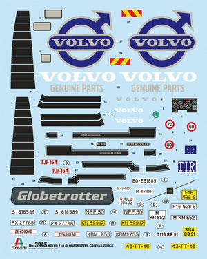 Italeri 3945 VOLVO F16 Globetrotter Canvas Truck with elevator 1/24 – imagen 13