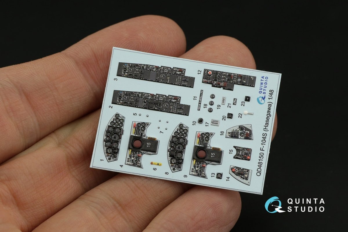 Quinta Studio QD48150 F-104S 3D-Printed &amp;amp; coloured Interior on decal paper (Hasegawa) 1/48 – Bild 7