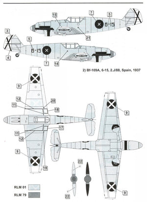 Dora Wings 48009 Bf.109 A/B Legion Condor 1/48 – imagen 8