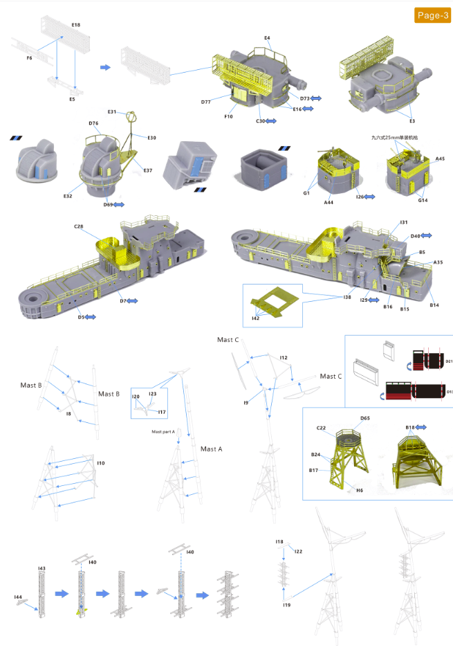 Very Fire VF350019 IJN Light Cruiser Yahagi Detail Up Parts for Hasegawa 40026 1/350 – imagen 5