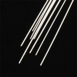 Tige Plastruct 90715 0,3 mm x 2,6 mm - 250 mm (styrène blanc) / 10 pièces.