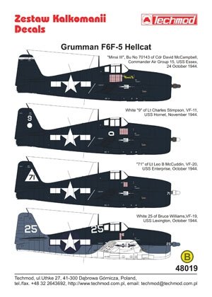 Techmod 48019 - Grumman F6F-5 Hellcat 1/48 – Bild 2