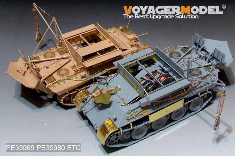 Maquette Voyager PE35980 Bergepanther Ausf.A allemand de la Seconde Guerre mondiale (type tardif, porte-outils Panther G) - Base pour TAKOM 2101 au 1/35 – image 16