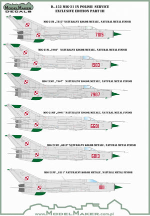 ModelMaker Decals D48152 MiG-21 in Polish service exclusive edition part III 1/48 – imagen 2