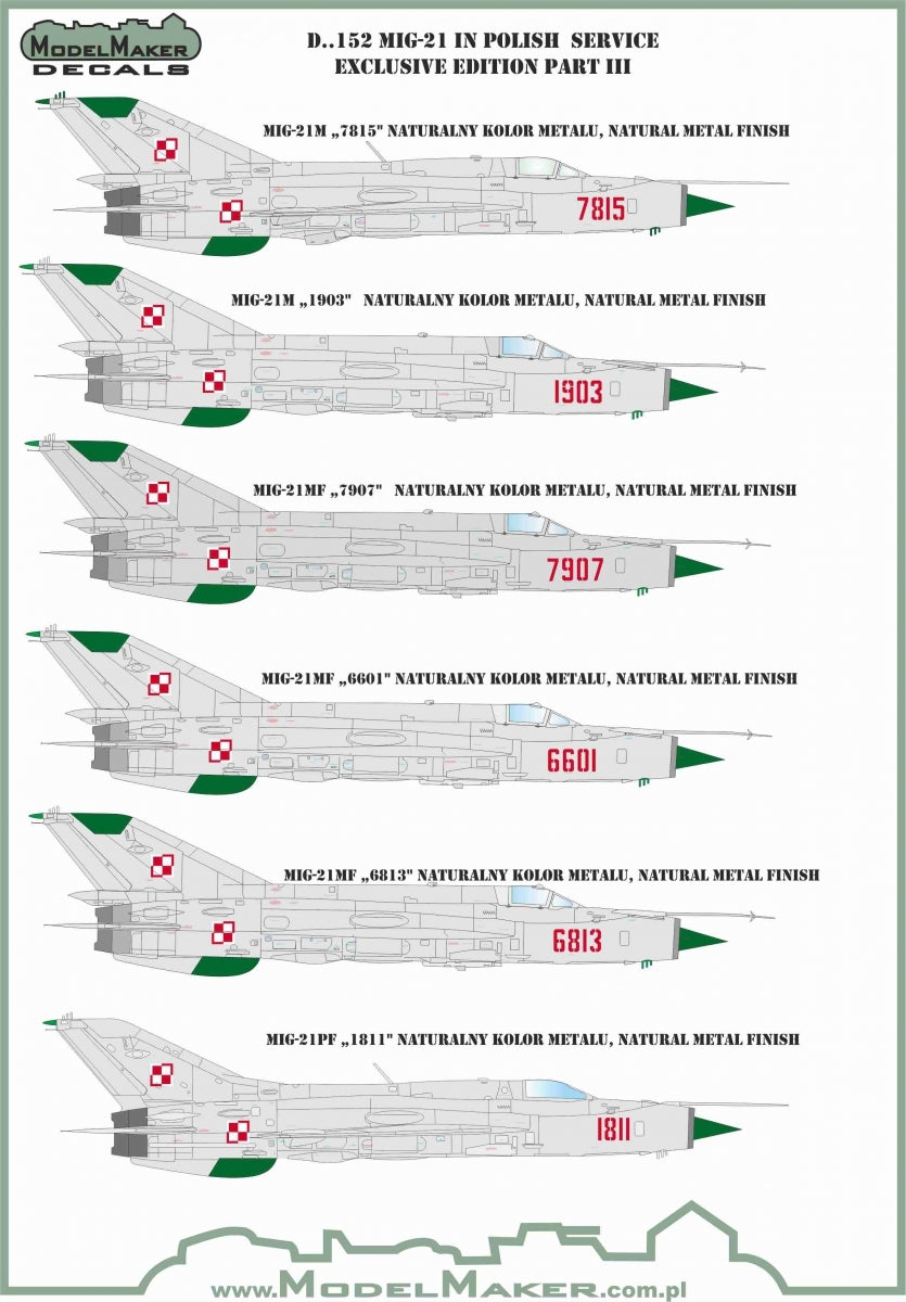 ModelMaker Decals D48152 MiG-21 in Polish service exclusive edition part III 1/48 – imagen 2