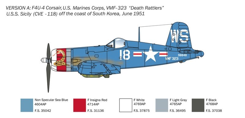 Italeri 1453 F4U-4 Corsair - Korean War 1/72 – imagen 5