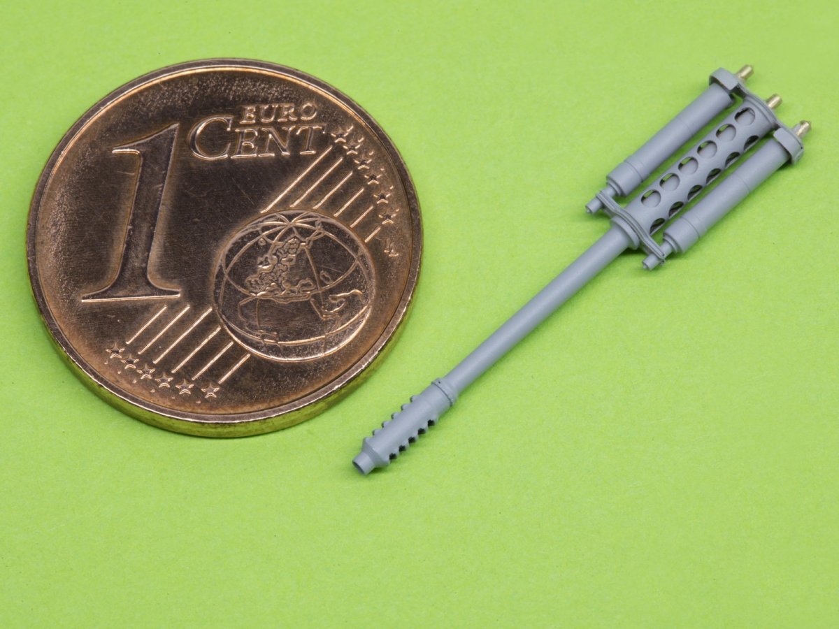 Master AM-48-125 AH-64 Apache - M230 Chain Gun barrel (30mm), Pitot Tubes and tail antenna (resin, PE and turned parts) 1/48 – imagen 11
