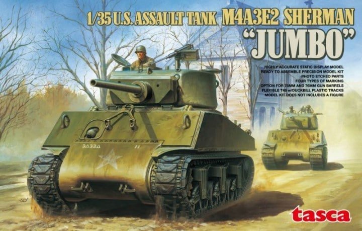 Asuka 35-021 Char d'assaut américain M4A3E2 Sherman « Jumbo » 1/35