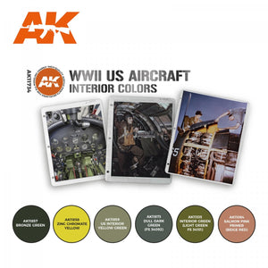 AK Interactive AK11734 WWII US AIRCRAFT INTERIOR COLORS 6x17 ml – Bild 2