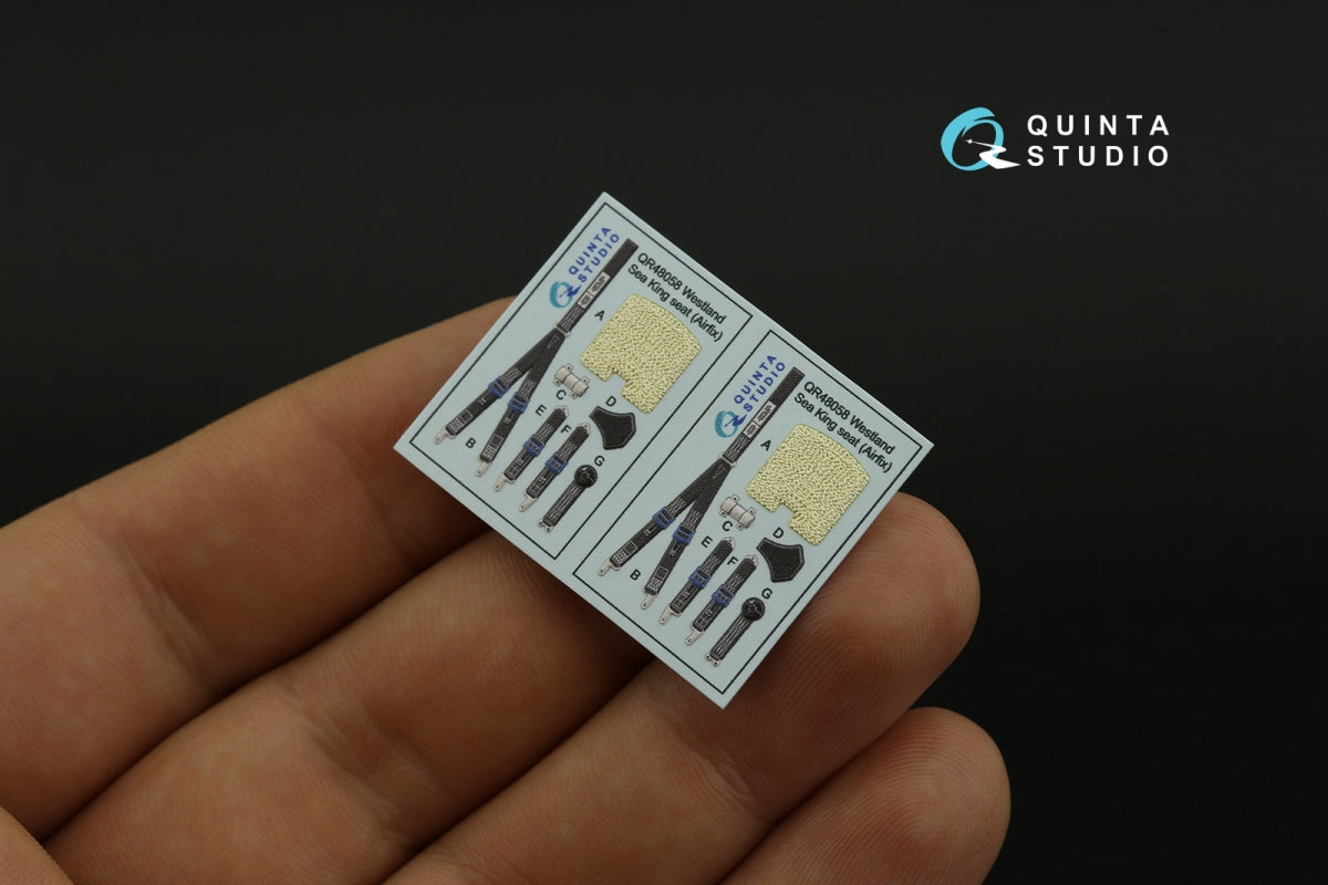 Quinta Studio QDS-48430 Westland Sea King HAS.5 3D-Printed &amp;amp; coloured Interior on decal paper (Airfix) (Small version) 1/48 – immagine 7